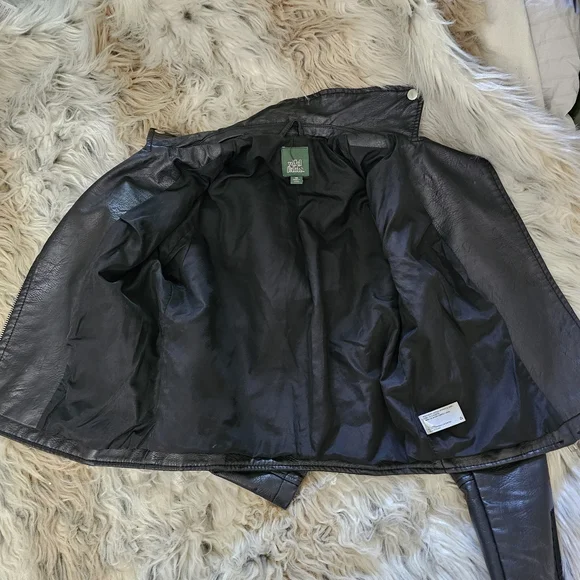 Black Faux Leather Jacket - Picture 3 of 4